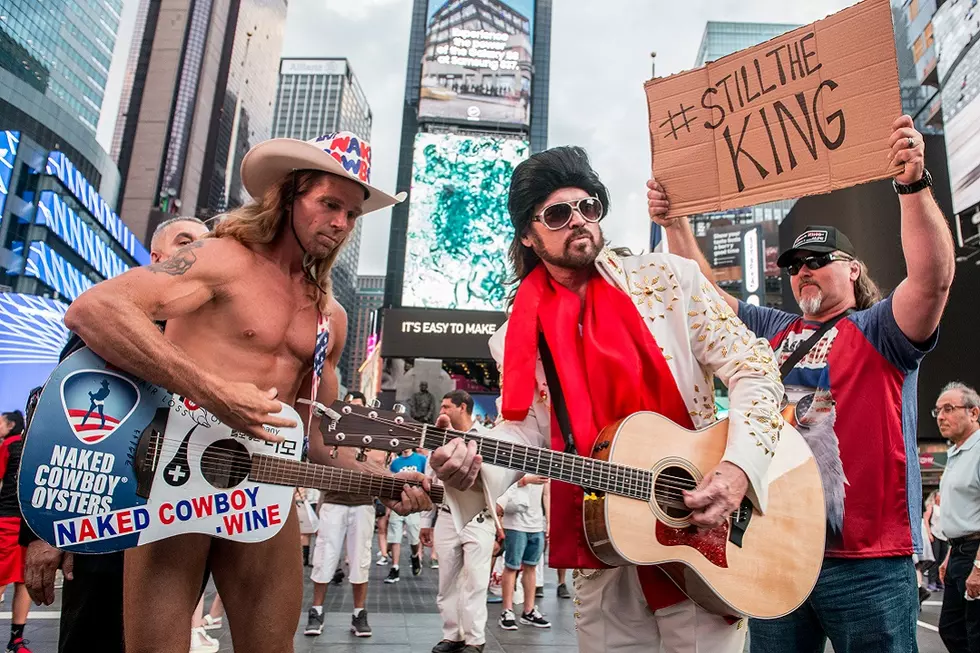 Billy Ray Cyrus Invades Times Square With the Naked Cowboy [WATCH]
