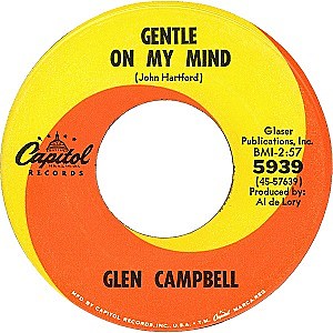 Glen Campbell Gentle on My Mind single