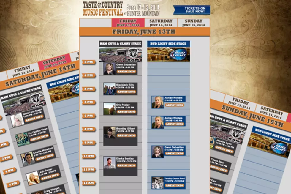 2014 Taste of Country Music Festival Reveals Complete Daily Lineup